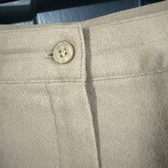 Sag Harbor Vintage Camel Brown 100% Wool High Rise Pleated Pants Size 14p petite - Picture 4 of 11